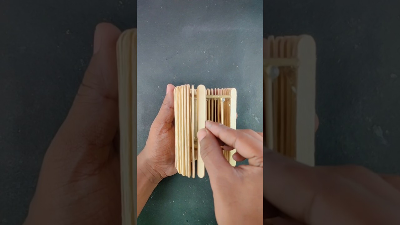 Mini night lamp making from ice cream stick 