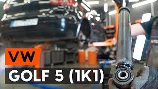 How to change rear shock absorber on VW GOLF 5 (1K1)  [TUTORIAL AUTODOC]