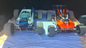 Hobao Hyper Sste & Kyosho Psycho Kruiser run at the track