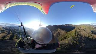 Insta360 EVO -360VR - Paragliding・Ridge Soaring at sunset in Japan - Nothing happens