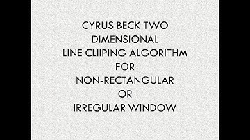 CYRUS BECK LINE CLIPPING PART 2