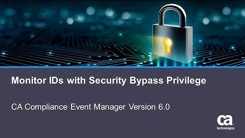 Monitor IDs with Security Bypass Privilege