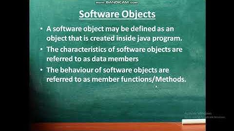 Elementary concepts of Objects and classes