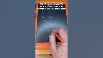 The difference between the squares of two consecutive numbers is 141. Find the numbers