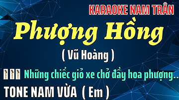 Karaoke Phượng Hồng Tone Nam | Giọng Nam Vừa | Nam Trân