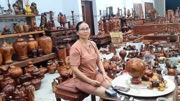 Live 19/9 Thợ gỗ làng nghề bán vài cặp lục bình, bàn ghế, tủ giường, đồ mỹ nghệ làm thủ công cực đẹp