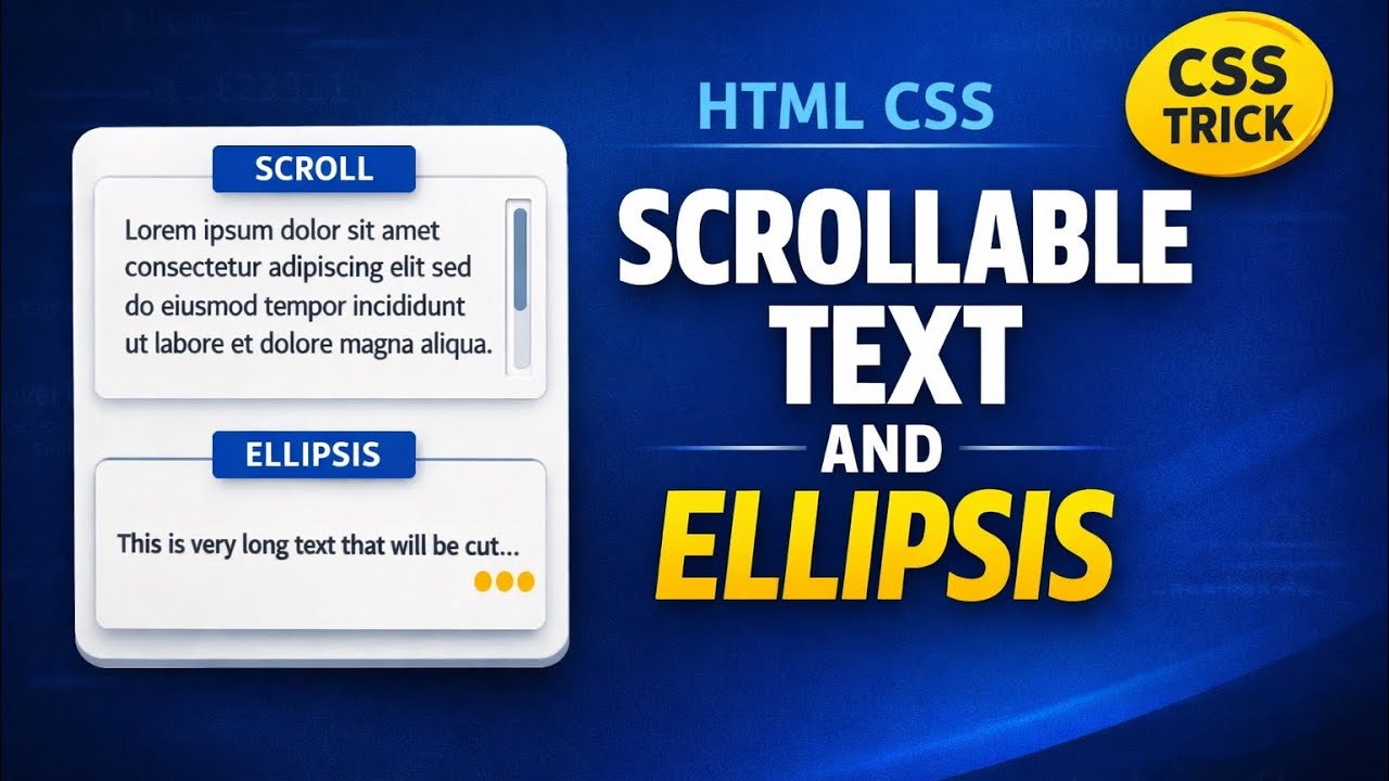 How to Create Scrollable Text Box and Ellipsis in HTML CSS