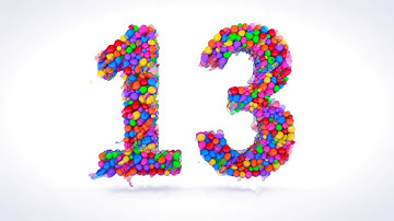 Learn Number 13 on 3d Color Balls | Sparta Melting Point Effects (sponsored by preview2effects)