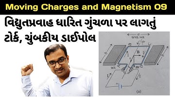 Torque on Current Loop in Gujarati || Magnetic Dipole || Class 12 Physics