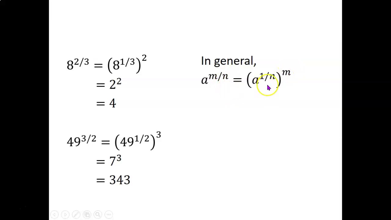 Mat 119 p 2 part 3 fractions as exponents youtube