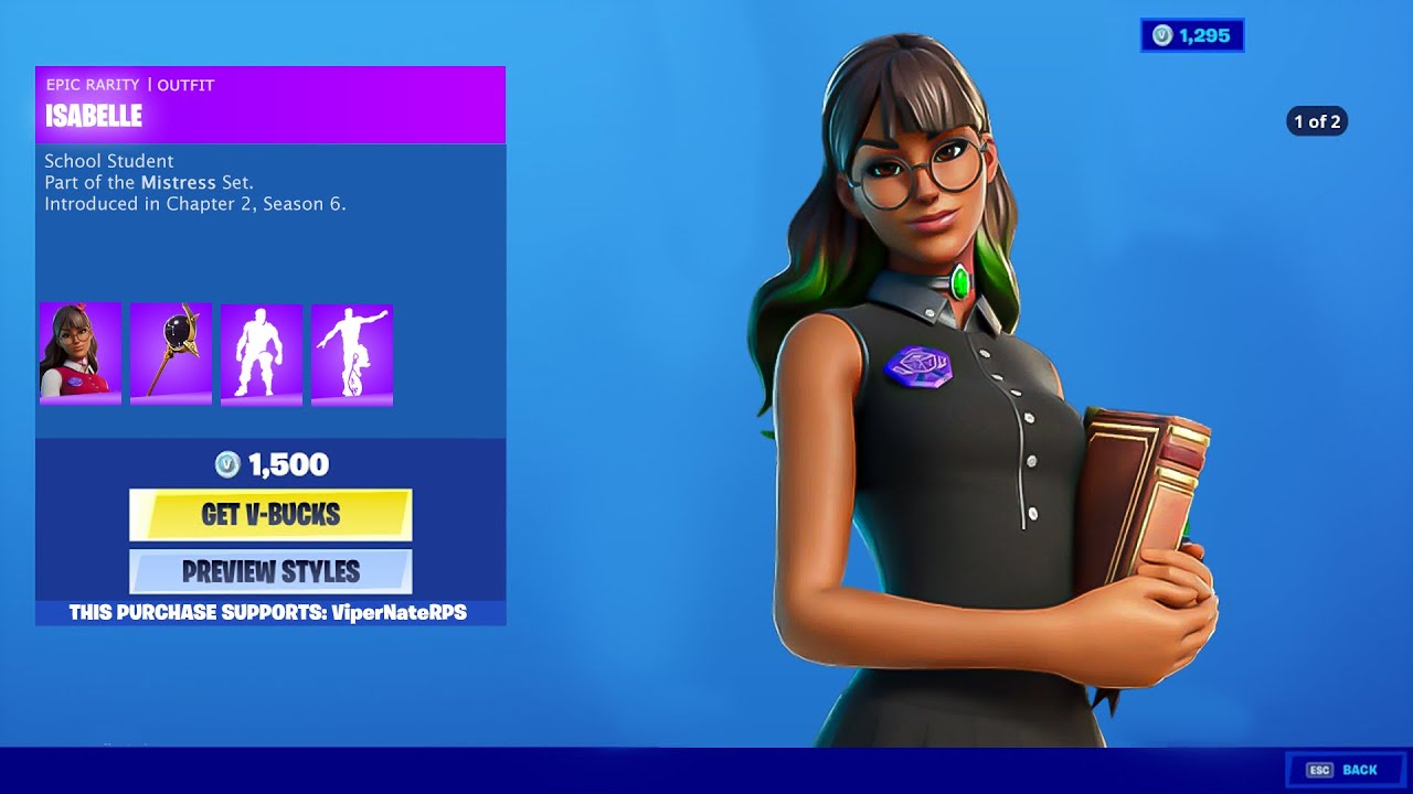 NEW ISABELLE  SKIN  IN FORTNITE  Fortnite  Battle Royale 