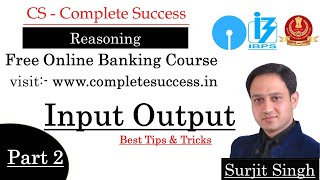 Input Output Part 2 - Reasoning online video Course