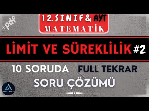 Limit Soru Çözümü ve Full Tekrar