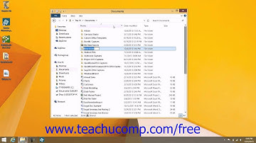 Windows 8.1 Tutorial Creating a New Folder Microsoft Training Lesson 2.8