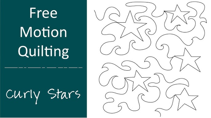Free Motion Quilting Design: Curly Stars - YouTube free-motion-quilting-design-curly-stars-youtube