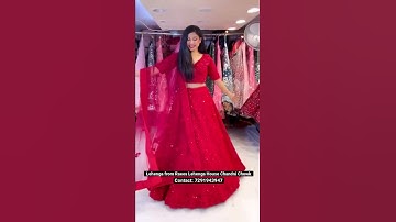 Sparkling Red Lehenga Choli | Lehenga Shopping in Chandni Chowk