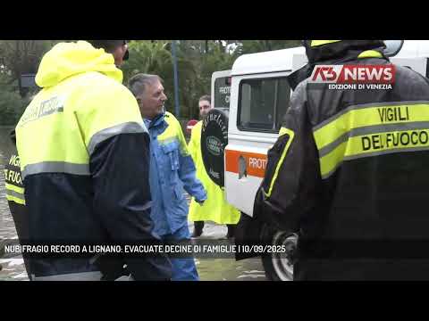 NUBIFRAGIO RECORD A LIGNANO: EVACUATE DECINE DI FAMIGLIE | 10/09/2025