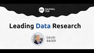 Leading Data Research - David Bader