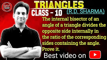 The internal bisector of an angle of a triangle divides the opposite side internally in the