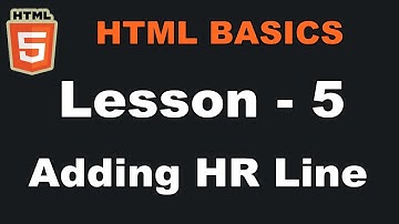 Lesson-5 How to add Horizontal Line in HTML (In Hindi)