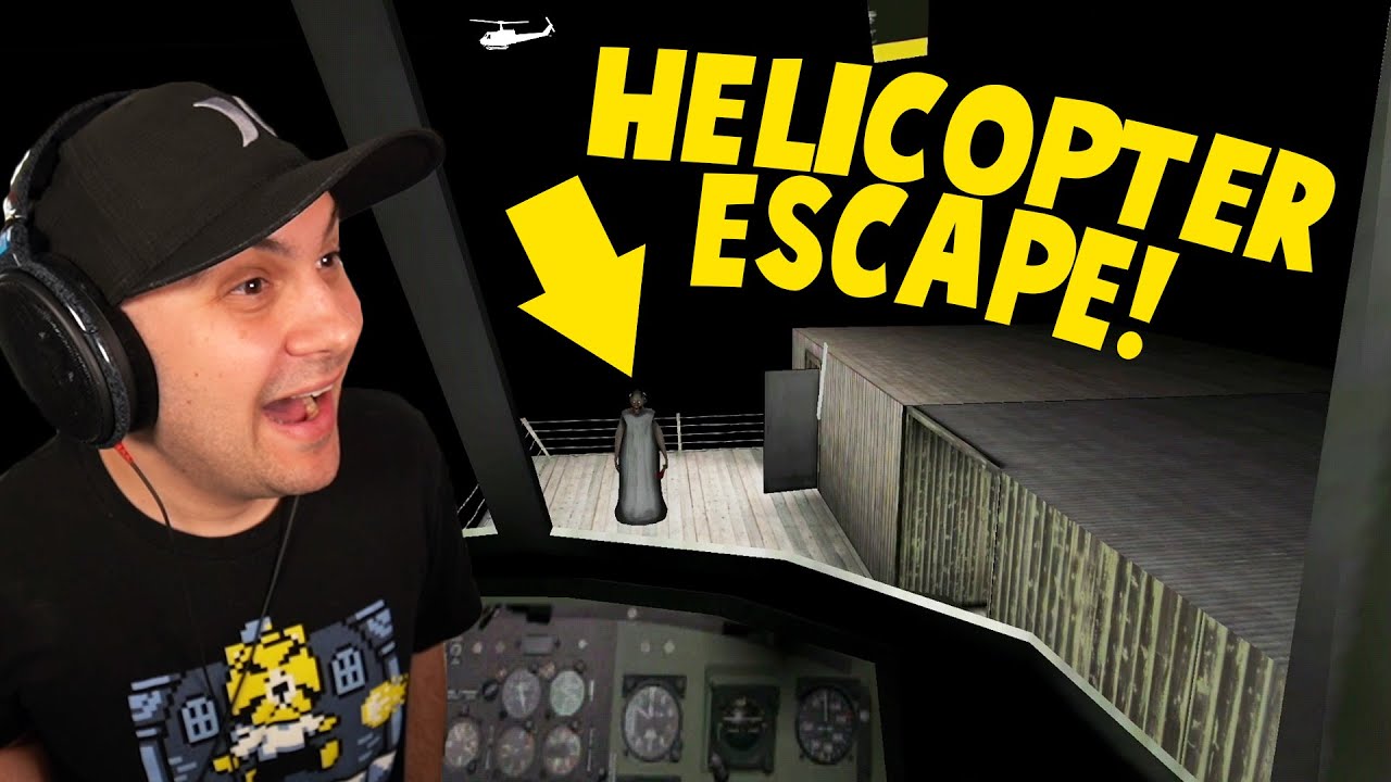 I Escaped Granny S House In A Helicopter New Update Granny 2 - new escape granny s house in roblox youtube