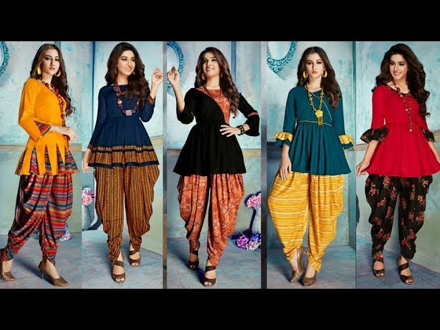 anarkali kurti with dhoti