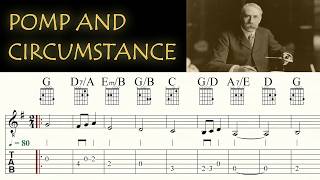 POMP AND CIRCUMSTANCE (MARCH NO 1) | EDWARD ELGAR | Complete | Guitar Tutorial | Sheet Music & TAB