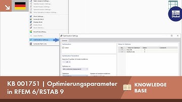KB 001751 | Optimierungsparameter in RFEM 6/RSTAB 9