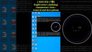 EagleLocker (.daibang) ransomware virus #windows #malware #decrypt