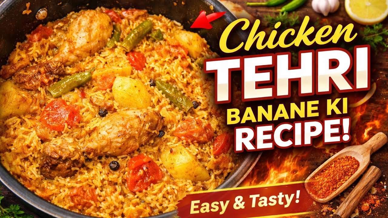 Chicken Tehri Recipe | Easy & Tasty Chicken Tehri | Street Style Chicken Tehri 