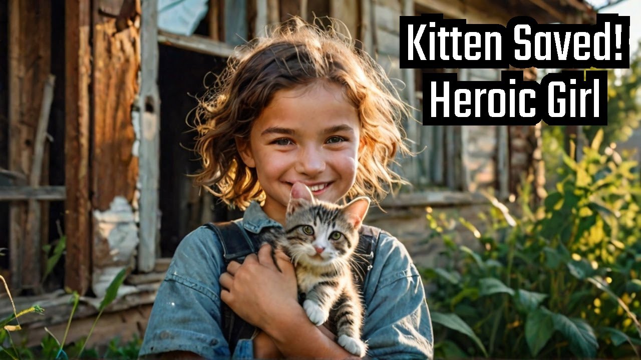 Heroic Cat Rescue: Brave Girl Saves Stranded Kitten from Abandoned ...