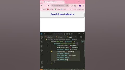 Scroll down indicator  #coding #javascipt #shorts