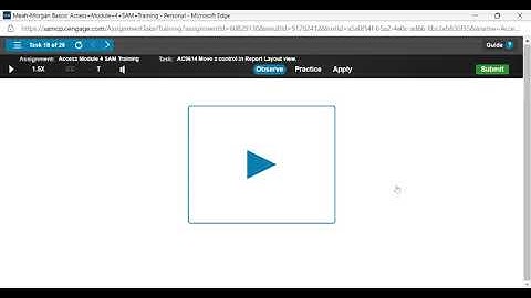 MindTap - Cengage Access how to move a control in Report Layout view