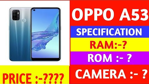 Oppo A53 Price, Official Look, Design, Camera, Specifications, 5000mAh, Features in India||Tech talk