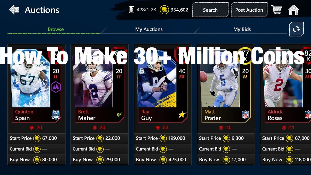 HOW YOU CAN MAKE 30+ MILLION COINS! Madden Mobile Coin Making Methods