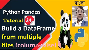 Python Pandas Tutorial 24 Build a DataFrame from multiple files column wise