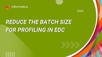 How to Reduce the Batch Size for Profiling in EDC