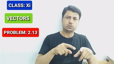 CLASS: XI VECTORS  PROBLEM: 2.13