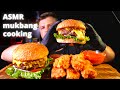 BIG CHEESEBURGER, CRISPY DEEP FRIED FISH, ASMR MUKBANG, АСМР МУКБАНГ, 먹방, 大食い, たべる