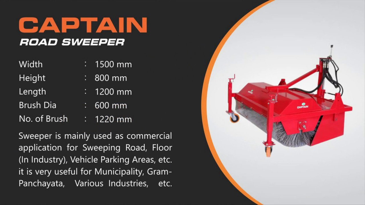 Road Sweeper - Captain Tractors