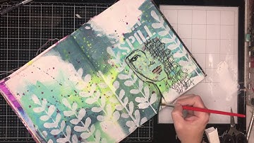 Quick art journal page: abstract backgrounds and white space