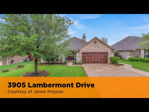 3905 Lambermont Drive, College Station, TX home video tour