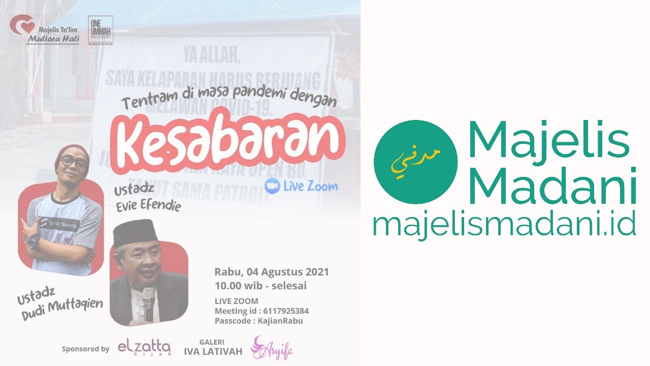 Pengajian Online - MT. Mutiara Hati - Ust. Dudi Muttaqien dan Ust. Evie Evendie