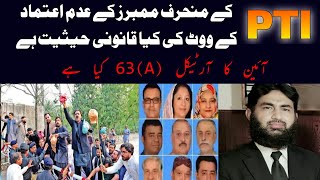 Article 63-A of the Constitution & vote of Defective Members of PTI against PM Imran Khan.