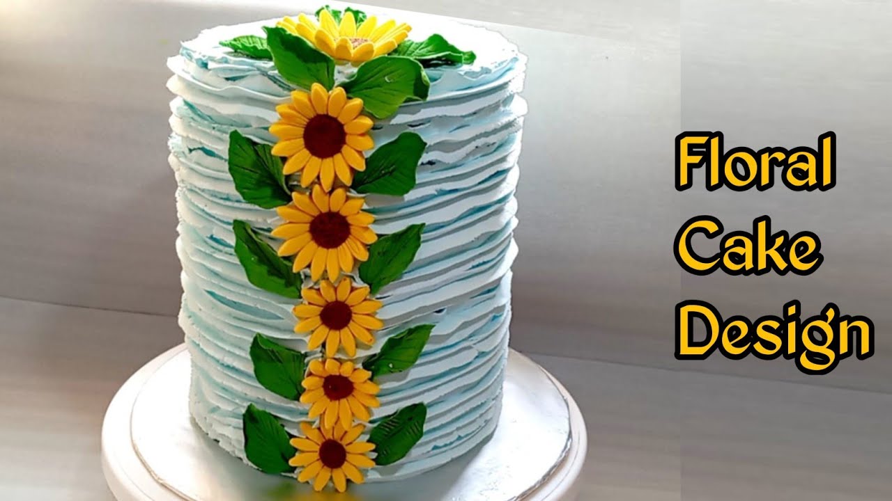 Floral Cake Design | Easy Piping Techniques |  Cake Design for Beginners