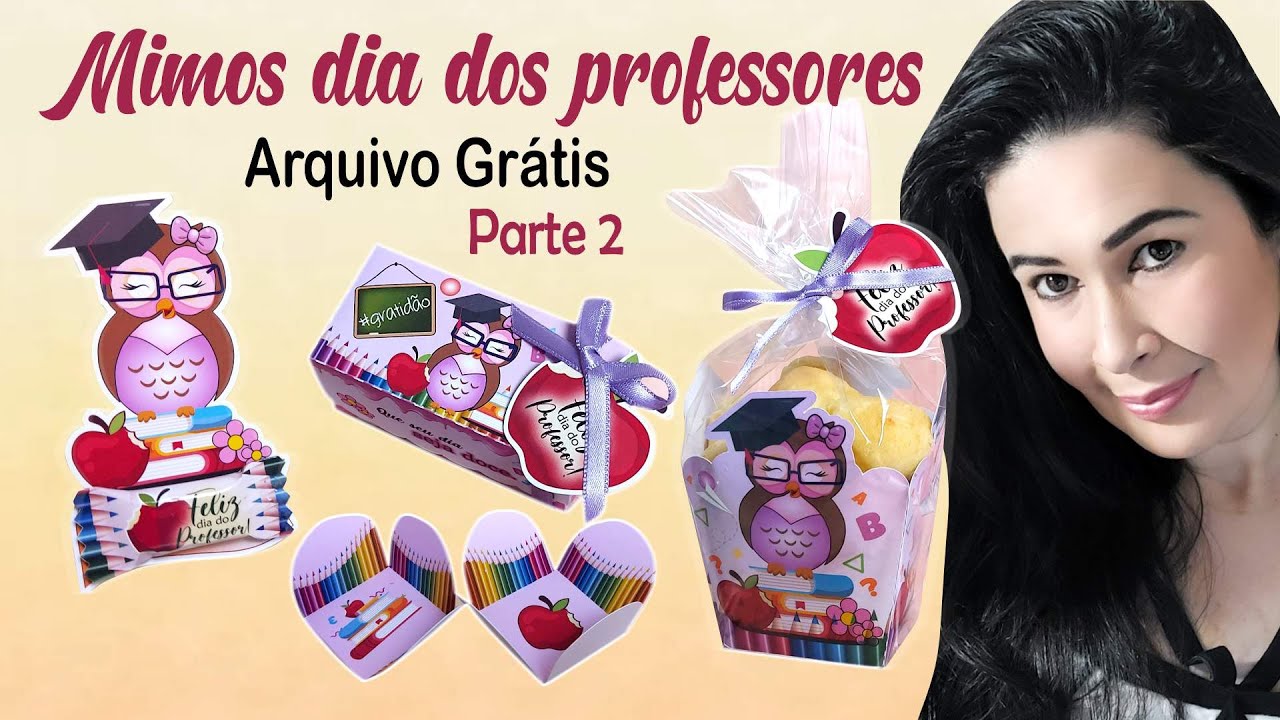 Kit 2 mimos dia dos professores | molde grátis #175b