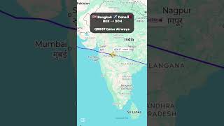 Bangkok To Doha Qatar Airways Qr837 A380 Flight Route