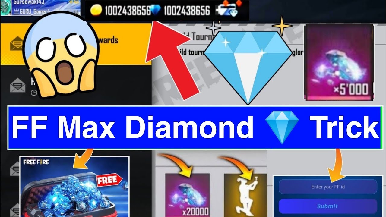 How To Get add Free Diamond 💎 In Free Fire Max ! Add Unlimited Diamond