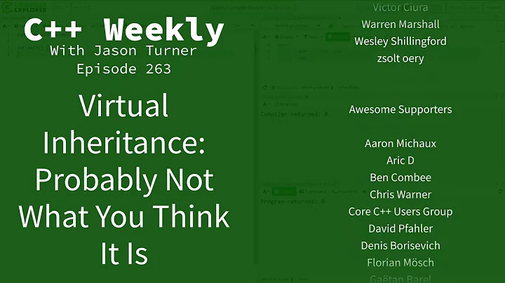 C++ Weekly - Ep 263 - Virtual Inheritance: Probably Not What You Think It Is