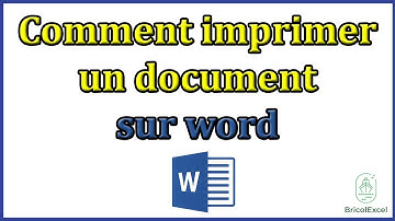 Comment imprimer un document sur word